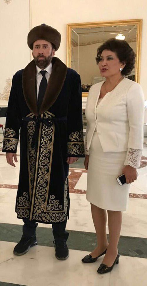 Twitter Trolls Nicolas Cage For Wearing Kazakhstani Outfit 