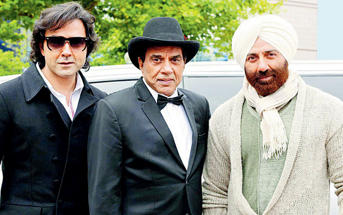 Bobby, Dharmendra and Sunny Deol