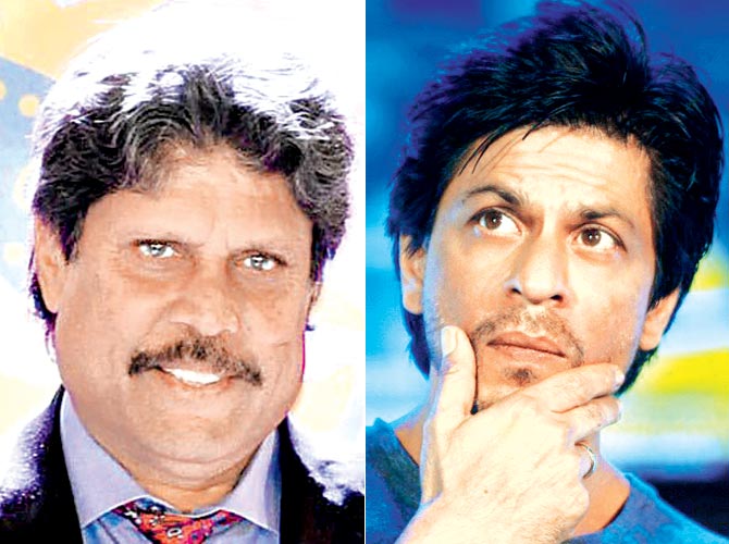 Kapil Dev and Shah Rukh Khan